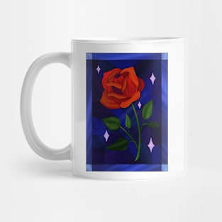 Stained Glass Rose Mug